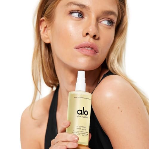 Alo Yoga Magnesium Reset Spray + Mini - Promotes Calm, Resets Body and Mind - With Soothing Magnesium, Valerian, Arnica, and Aromatherapy - 3.2 oz & 0.7 oz