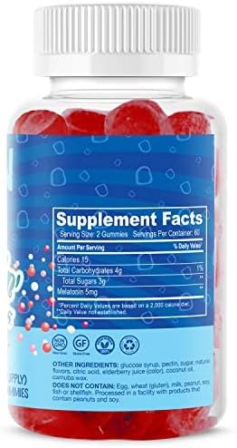 Melatonin Sleep Support Gummies (60 Count) Strawberry Sunset Creme Flavor Chews | 2.5mg Per Gummy Sleep Supplement for Children and Adults | Supplement for Faster Faster & Longer Sleep