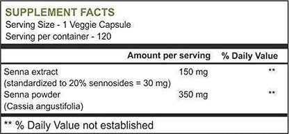HERBAL HILLS Senna Capsules 120 & Aloe Vera Capsules 120 Count for Healthy Digestion and Detoxification Combo (Pack of 2) 240 Count
