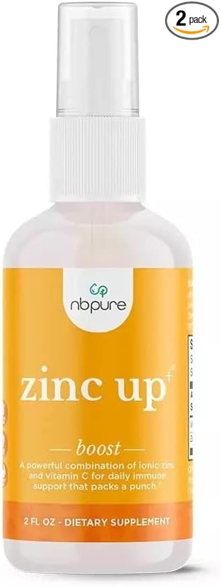 nbpure Zinc Up+ Zinc Liquid Spray with Vitamin C for Kids & Adults, 2 fl oz