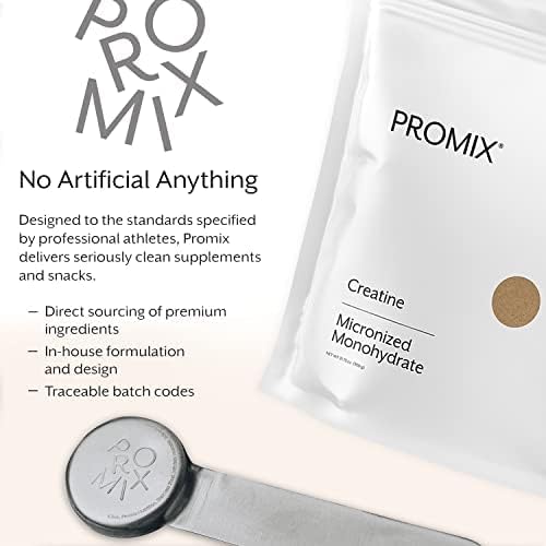 Creatine Monohydrate Powder Micronized Unflavored Instant Keto Paleo I PROMIX I 1 Ingredient 100% Purity I 3rd Party Tested I Non GMO Gluten + Soy Free I Men Performance Pre 100% Pure Choice I Lean