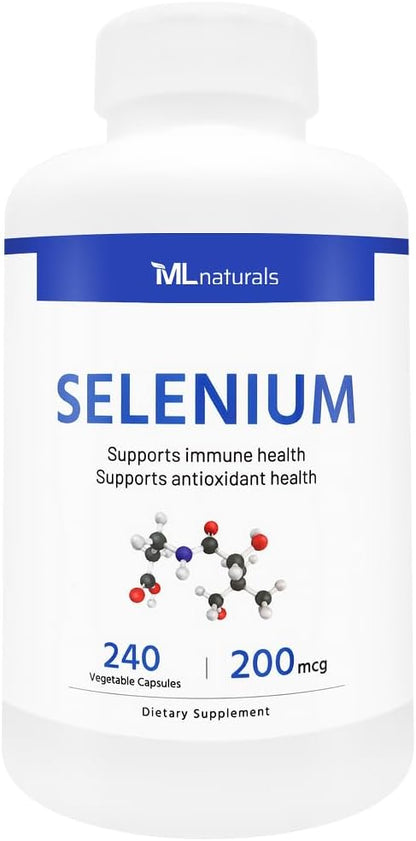 Selenium 200mcg 240 Vegetable Capsules. Supports Immune Health.