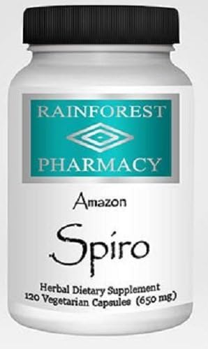 Spiro Natural Herbal Supplement| 120 Vegetarian Capsules, 500 mg | Ecologically Wildcrafted Chanca Piedra & 5 Amazon Rainforest Herbs | Non-GMO