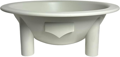 Kavafied Tanoa - Traditional Kava Bowl, 1.5 Gallons, Food Safe PP, 15"x15"x5.5" (Ewa Beach White)