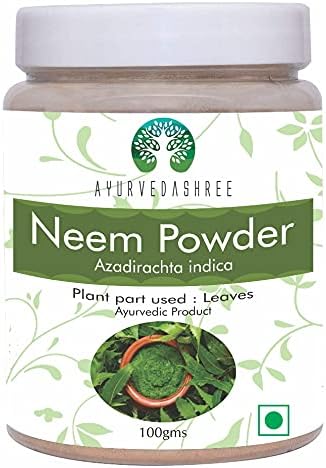 Neem Leaf Powder 100 Gm | Azadirachta Indica | Wild Crafted Neem Leaf Powder | Very Bitter Neem Supplement for Skin Hair and Detox | Non GMO, Gluten Free, Vegan