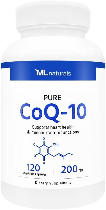 Pure CoQ-10 200 mg, 120 Vegetable Capsules. One a Day (4-Month Supply). Premium Quality
