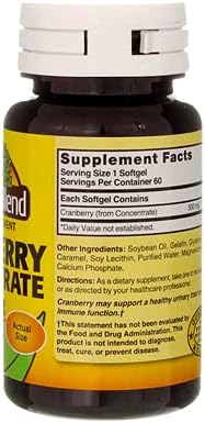Nature's Blend Cranberry Concentrate 500 mg Soft Gels - 60 ct, Pack of 2