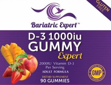 Bariatric Expert D3 Vitamin – Fast-Melting Dietary Supplement for Adults Post Bariatric Surgery, 90 Count
