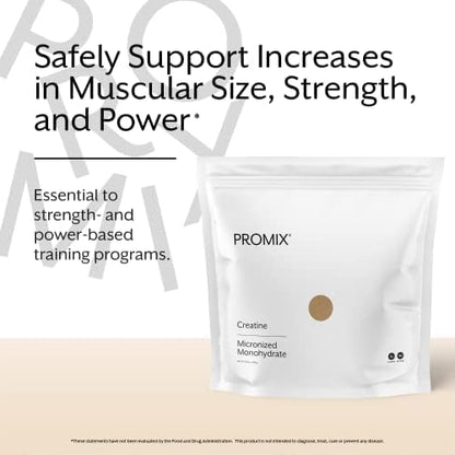 Creatine Monohydrate Powder Micronized Unflavored Instant Keto Paleo I PROMIX I 1 Ingredient 100% Purity I 3rd Party Tested I Non GMO Gluten + Soy Free I Men Performance Pre 100% Pure Choice I Lean