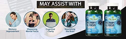 VitaVocal Premium Memory Focus Supplement, Boosts Clarity and Concentration | Brain Booster