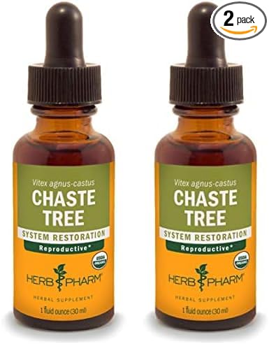 Herb Pharm Chaste Tree Liquid Extract for Female Reproductive System Support - 1 Ounce (DCHASTE01) (Pack of 2)