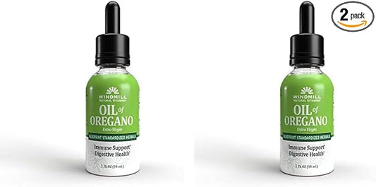 Windmill Natural Vitamins Oil of Oregano, Herbal Blend for Immune Support, Supports Digestive Health, 1 fl oz, 448 Servings (Pack of 2)