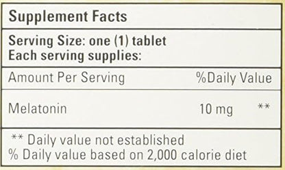 Bio Nutrition Melatonin 10 Mg Tablets, 60 Count