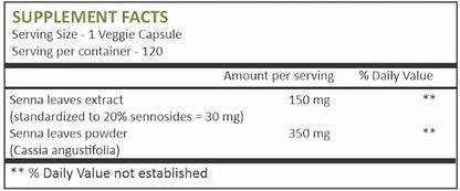 HERBAL HILLS Alfalfa Leaf Powder and Senna Capsules Pack of 2 Combo