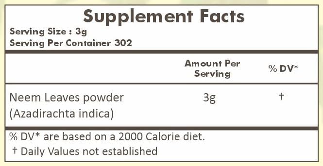 HERBAL HILLS Haritaki Fruit Powder and Neem Leaf Powder Pack 2 Combo