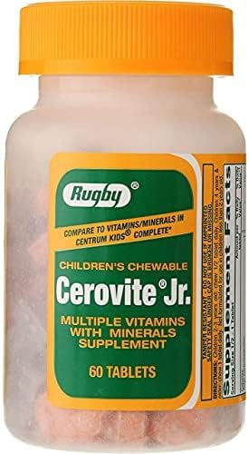 Rugby Cerovite Jr. Children's Chewable 60 Tabs