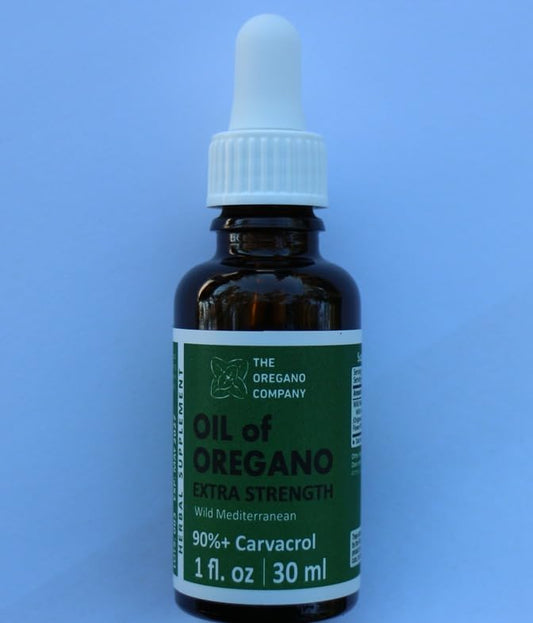 THE OREGANO COMPANY- Oil of Oregano 1 fl. oz 30 ml, 90+ Carvacrol, Extra Strength, Liquid, Vegan, Vegetarian, Non-GMO, Gluten Free Drops, Seasonal Drops, Natural, Edible Food Grade, Aceite De Oregano