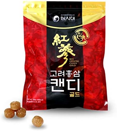 SAMSIDAE Korean Red Ginseng Candy Gold 300g - Smooth, Breath Refresher, Healthy Candy, Best Taste, Energy Candy
