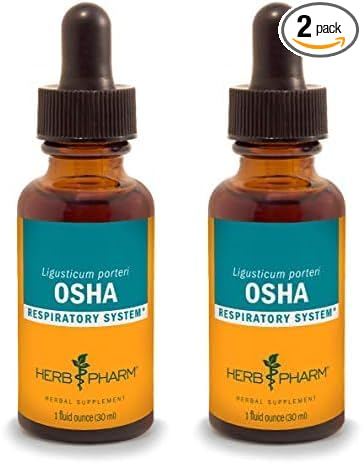 Herb Pharm OSHA Root Liquid Extract for Respiratory Support - 1 Ounce (Pack of 2)