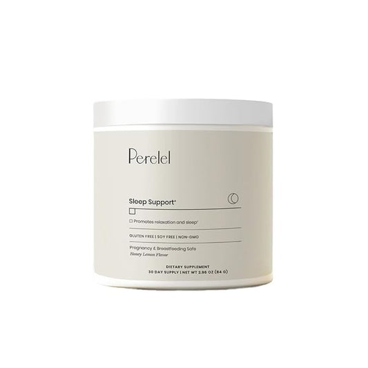 Perelel Magnesium Powder - Helps Users Unwind, Relax + Sleep - Honey Lemon Balm Drink Mix with Research-Backed Magnesium Glycinate - Breastfeeding and Pregnancy-Safe (2.96 oz)