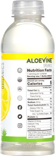 Aloevine Organics Aloe Vera Drink 16.9 oz (Lemonade)