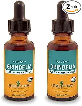 Herb Pharm Grindelia Liquid Extract for Respiratory System Support - 1 Ounce (DGRIND01) (Pack of 2)