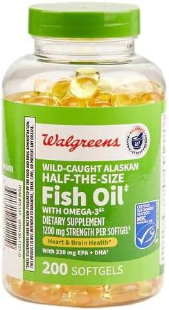 Finest Nutrition Half-the-Size Fish Oil 1200 mg, Softgels, 200 ea