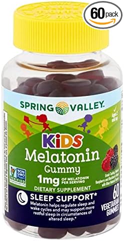 Spring Valley Vegetarian Melatonin Gummies for Kids, Sleep Support, 60 Ct + Your Vitamin Guide