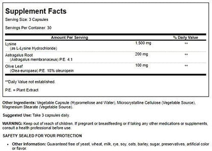 Super Immune Plus Lysine - 90 vegicaps,(Quantum Health)