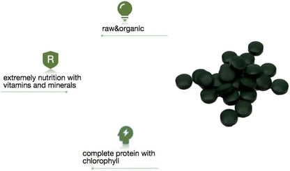 Organic Spirulina Tablets – Nature’s Own Superfood and Nutritional Supplement,Spirulina and Blue-Green Algae for Full Body Support – 60 Tablets
