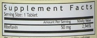 VIT B-2 TABS 50 MG WMILL 100