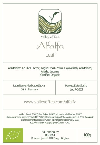 Alfalfa Herb Organic Medicago Sativa - Loose Leaf Quality Lucerne - Erba Medica Tonic 100g