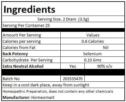 Selenium Homeopathy Pellets (Pills) in 30C Potency Pack of 3