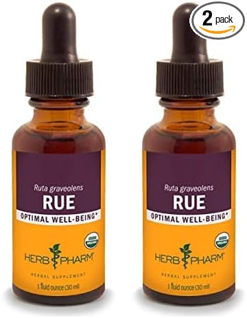 Herb Pharm Certified Organic Rue Liquid Extract - 1 Ounce (Pack of 2)