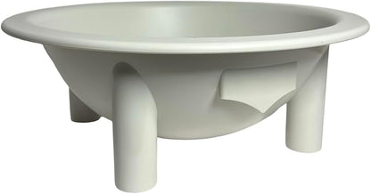 Kavafied Tanoa - Traditional Kava Bowl, 1.5 Gallons, Food Safe PP, 15"x15"x5.5" (Ewa Beach White)