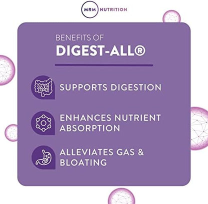 MRM Nutrition Digest-All ® IC Probiotics & Digestive Enzymes | Improved Digestion and Absorption | Healthy Digestion | May Help with Bloating and Gas | Gluten-Free | 30 Servings