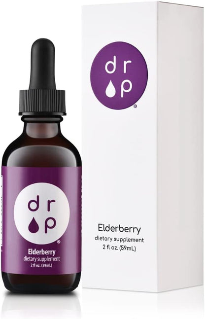 Drop Supplements Liquid Elderberry Drops and Vitamin D3+K2 Drops Bundle