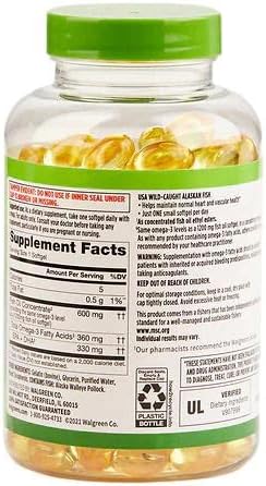 Finest Nutrition Half-the-Size Fish Oil 1200 mg, Softgels, 200 ea