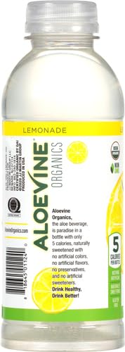 Aloevine Organics Aloe Vera Drink 16.9 oz (Lemonade) (Pack of 4)