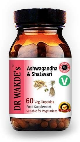 DR WAKDE's Ashwagandha & Shatavari Capsules (60 Veg Caps, Rejuvenating Herbs, Energy Support, Ayurvedic Supplement, Vegan, Herbal, All Natural, Made in UK)