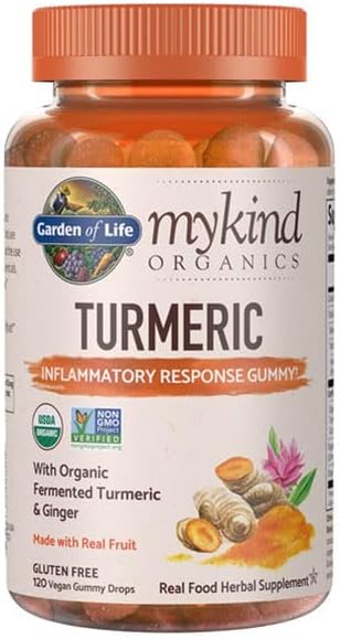 Garden of Life Organics Extra Strength Turmeric Inflammatory Response 120 Tablets-100Mg Curcumin (95% Curcuminoids) Black Pepper, Probiotics, Organic Non-GMO Vegan Gluten Free Herbal Supplement