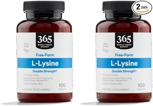 Whole Foods Market, L-Lysine Double Strength, 100 ct (Pack of 2)