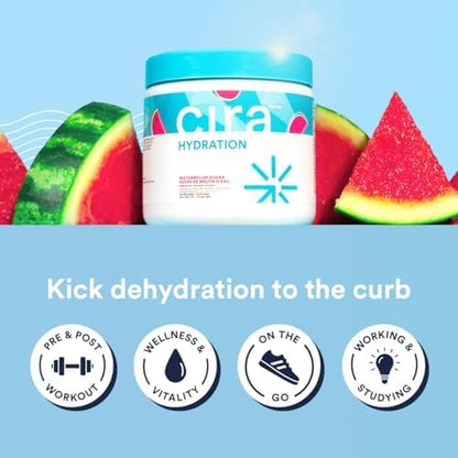 Cira Hydration Powder (45 Servings) - Electrolyte Drink Mix with Himalayan Salt for Dehydration Relief and Recovery - Watermelon Sugar