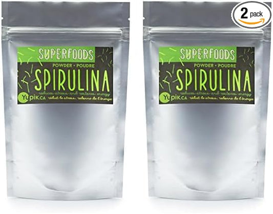 Yupik Organic Spirulina Superfood, 8.8 Ounce, Non-GMO, Vegan, Gluten-Free (Pack of 2)