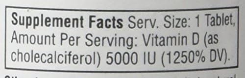 Twinlab Mega D3 Dots 5,000 Iu 100 Tabs