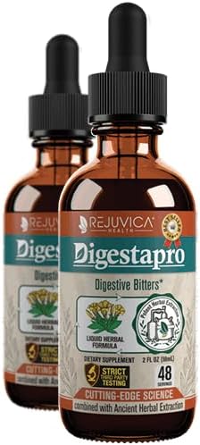 Rejuvica Health DigestaPro - Advanced Digestive Bitters Supplement - Liquid Delivery for Better Absorption - Gentian, Artichoke, Burdock, Chanca Piedra, Ginger & More!