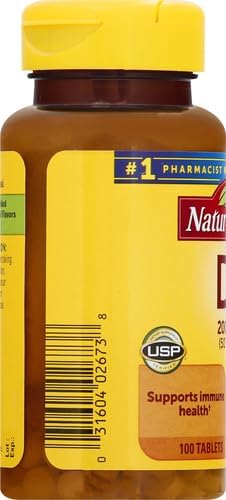Nature Made Vitamin D3 2000 IU (50 mcg), Dietary Supplement for Bone, Teeth, Muscle and Immune Health Support, 100 Tablets, 100 Day Supply (Pack of 2)