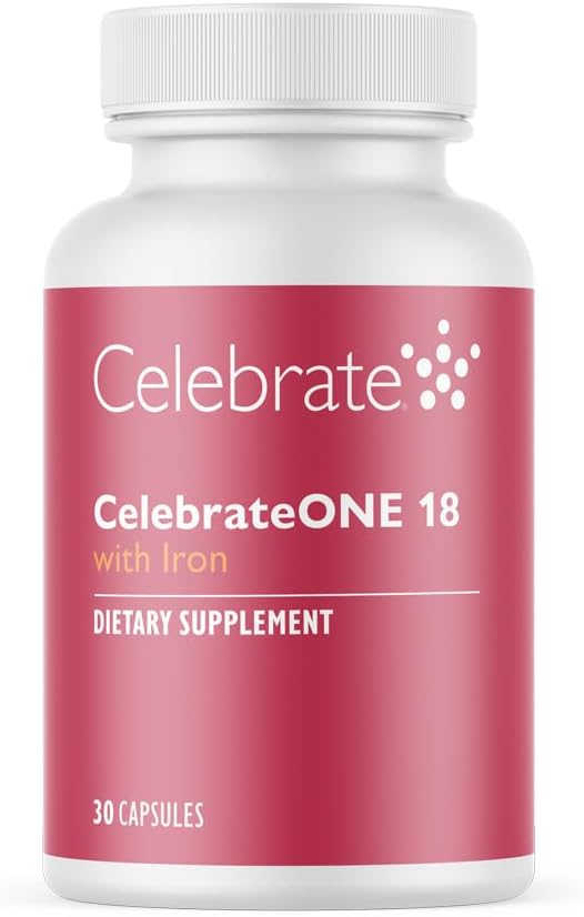 Celebrate Vitamins CelebrateONE 18, 18mg Iron - One A Day Bariatric Multivitamin, Essential Vitamins & Minerals - Gastric Bypass & Sleeve Gastrectomy Supplement (30 Capsules)
