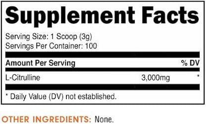 Bucked Up L-Citrulline 3000mg Powder, Essentials (100 Servings)