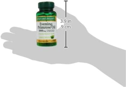 Nature's Bounty Evening Primrose Oil, Promotes Women's Health, 1000 mg Evening Primrose Oil, 60 Rapid Release Softgels (Pack of 2)